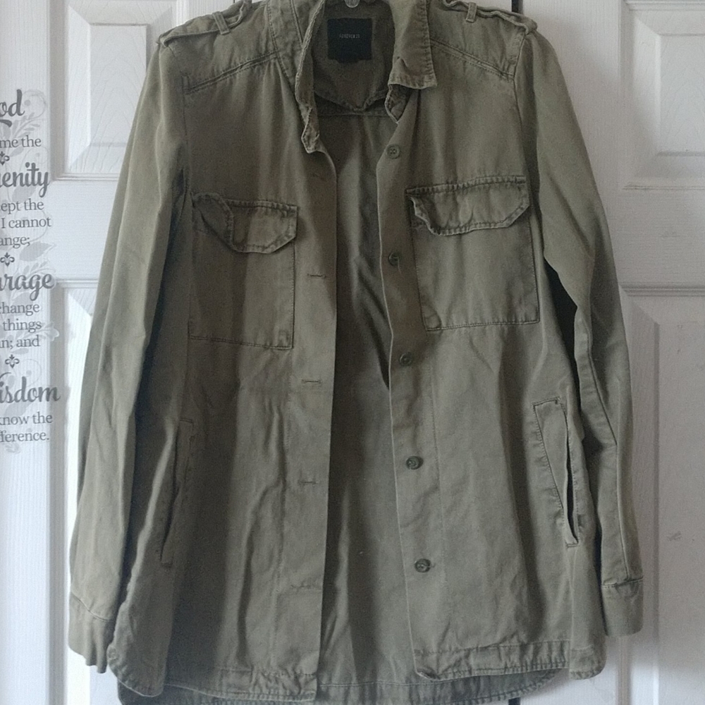 Army green utility jacket